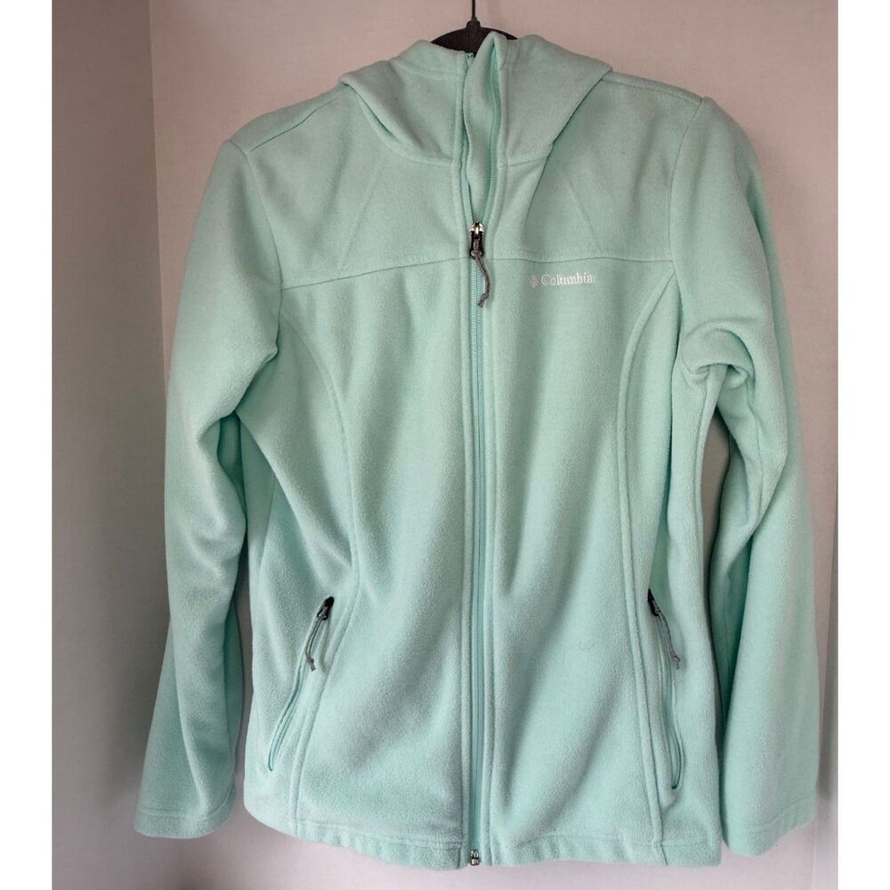 Columbia Women’s Mint Green Fleece Full-Zip Hooded Jacket
